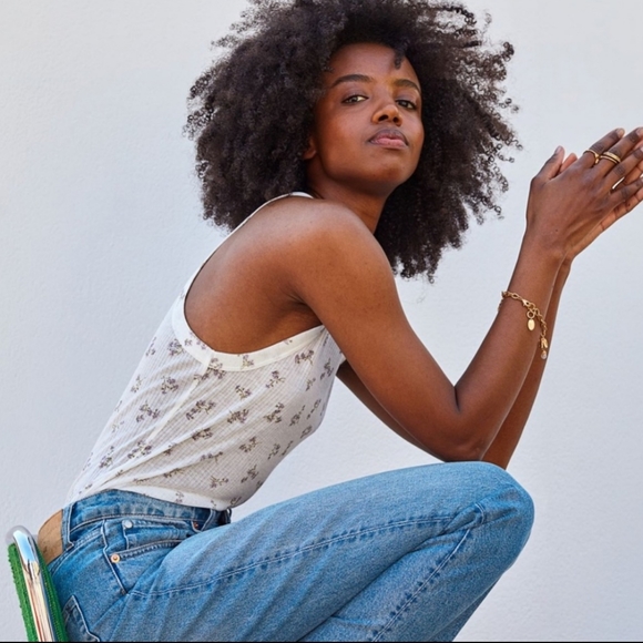 NWT Brock collection x H&M airy tank top floral - Picture 2 of 5